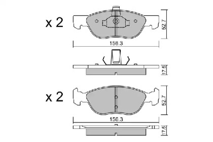 Комплект тормозных колодок (AISIN: BPFI-1004)